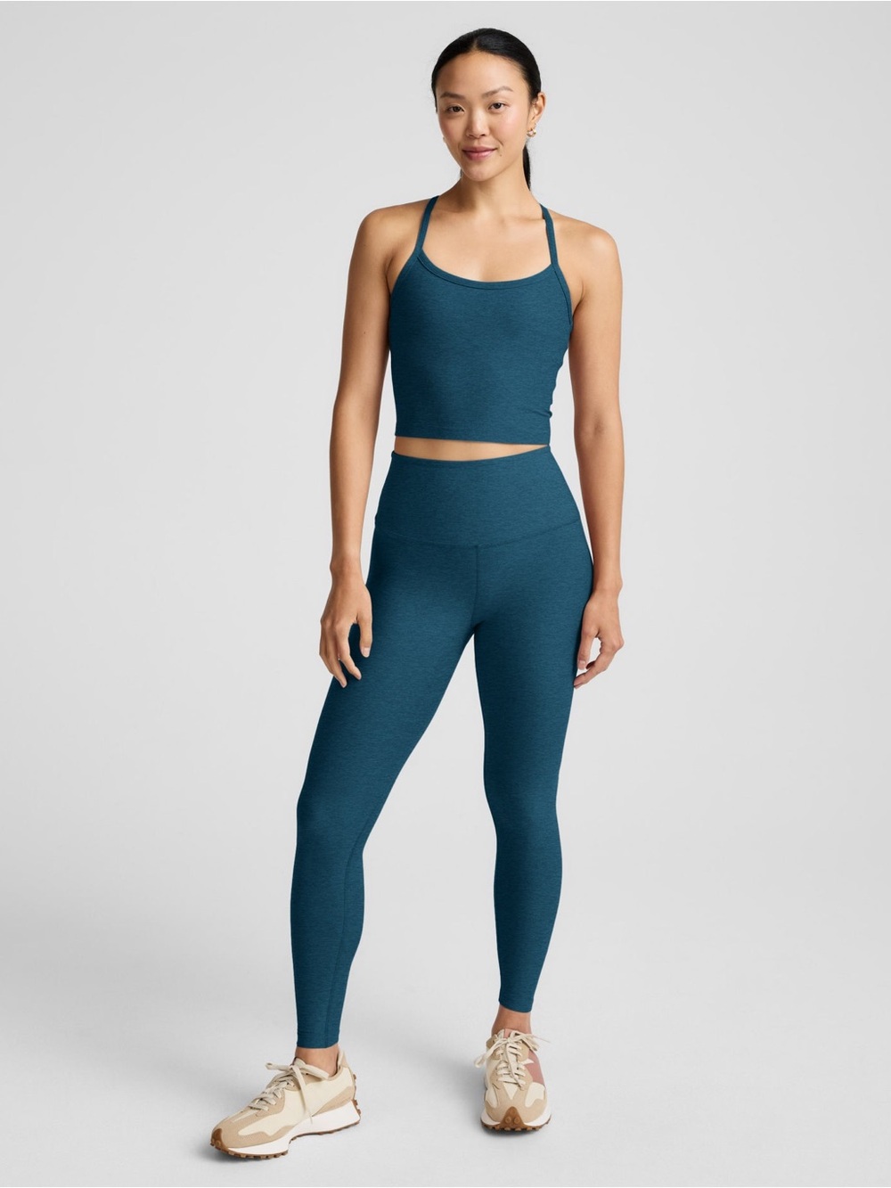 Beyond Yoga Spacedye Caught In The Midi High Waisted Legging, Blue Green Size XL